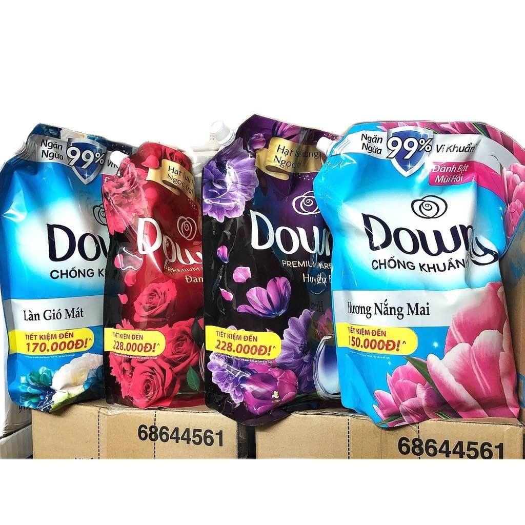 Nước xả vải Downy Hương Nước Hoa huyền bí, đam mê, nắng mai túi 3L