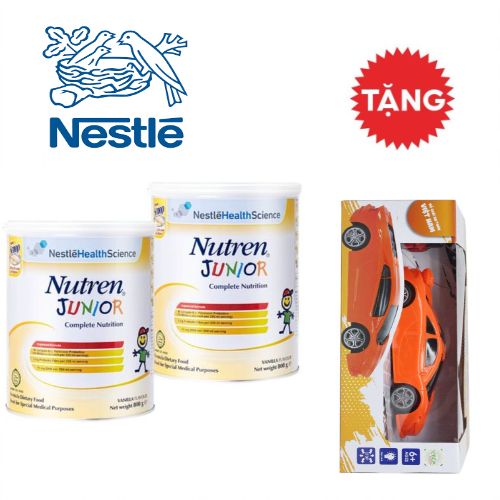 Combo 2 lon sữa bột Nutren Junior 850g Tặng Đồ chơi siêu xe điều khiển dùng pin
