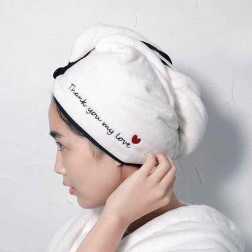 Khăn quấn tóc, Mũ tắm trùm đầu làm khô tóc cực nhanh