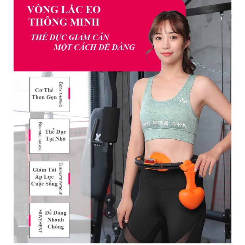 Bảng giá Vòng lắc eo đếm số vòng thông minh giúp giảm mỡ bụng hiệu quả, thiết kế số định tại eo giúp không rơi khi tập luyện, có thể điều chỉnh theo vòng eo mỗi người, mẫu mới 2020 siêu hót - Dụng cụ tập gym tại nhà cho cả nam