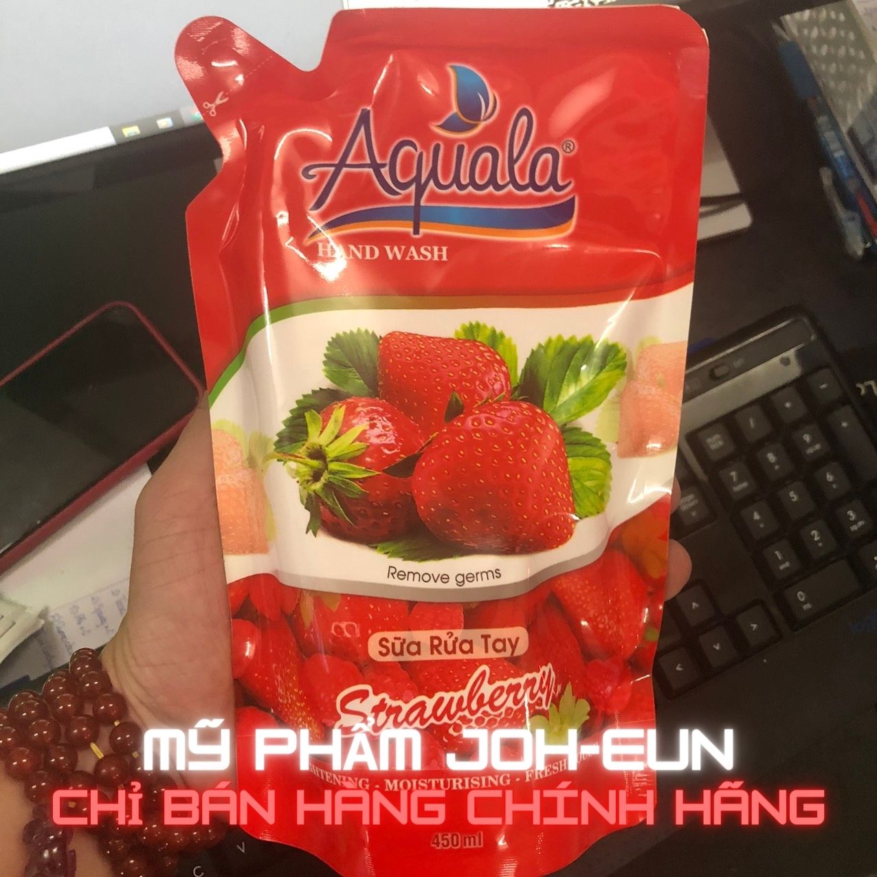 [HCM]Sữa rửa tay aquala bịch 450ml diệt khuẩn