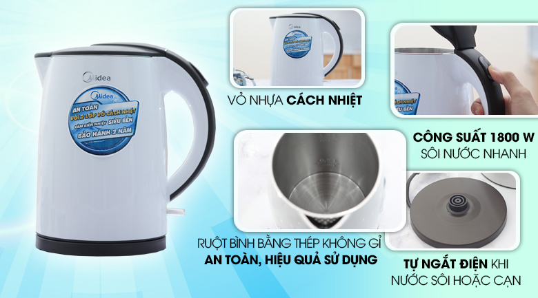 Bình siêu tốc Midea MK-17D 1.5 lít