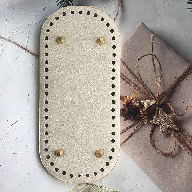 Đế túi da pu để túi móc len 10*22cm
