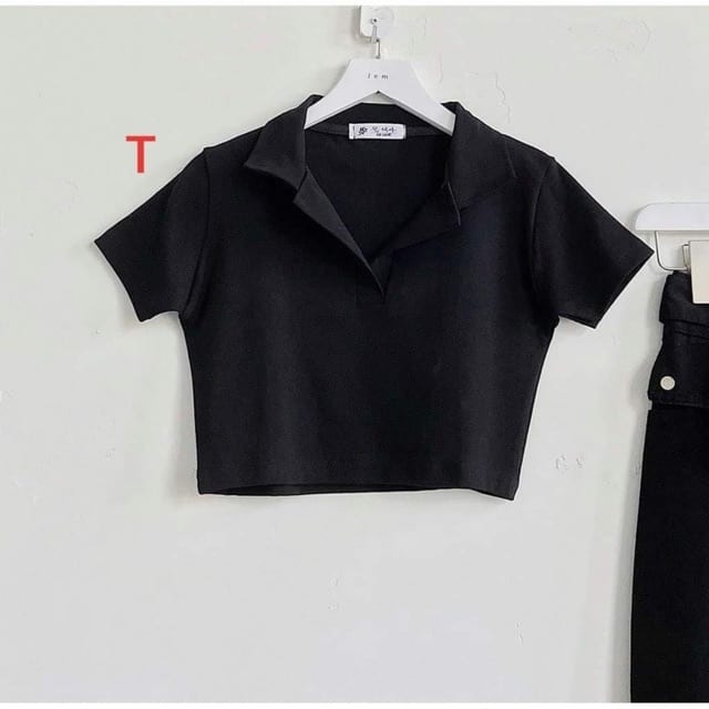 Áo Polo Croptop Cổ Bẻ Thời Trang