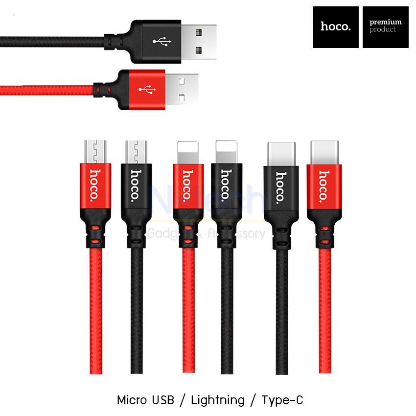 Cáp sạc Lightning Hoco X14 1M