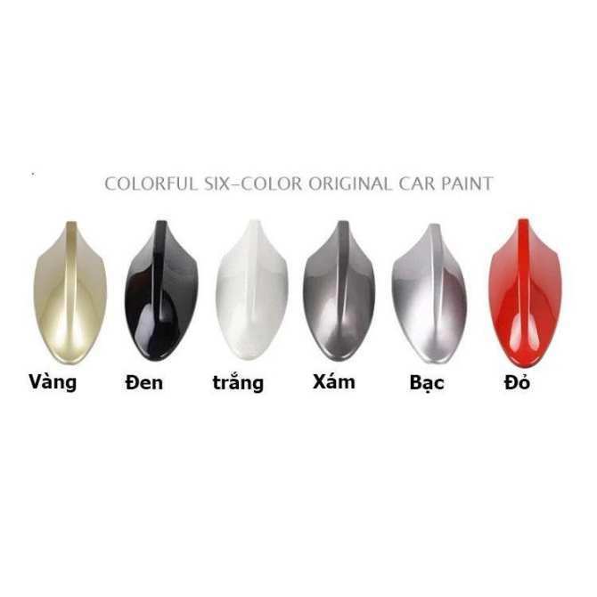 Vây cá mậ.p đuôi xe oto Có ăng ten bắt sóng (TRẮNG)
