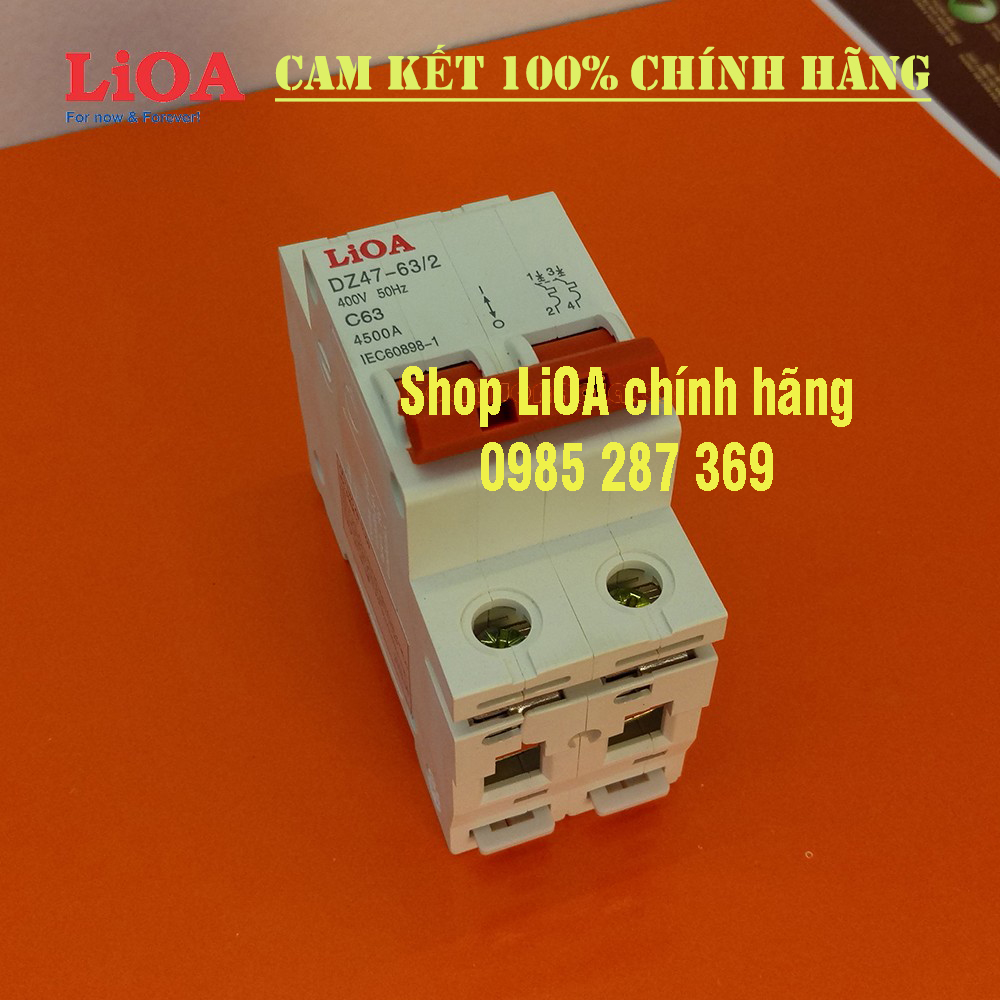 Cầu dao tự động (APTOMAT) LiOA  loại 2 cực. Át LiOA