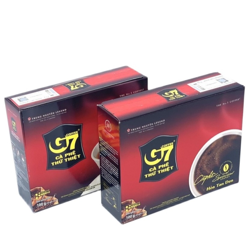 (Combo 2 Hộp 50 Gói) Cà phê hòa tan ĐEN G7 Trung Nguyên( Không Đường Không Sữa)