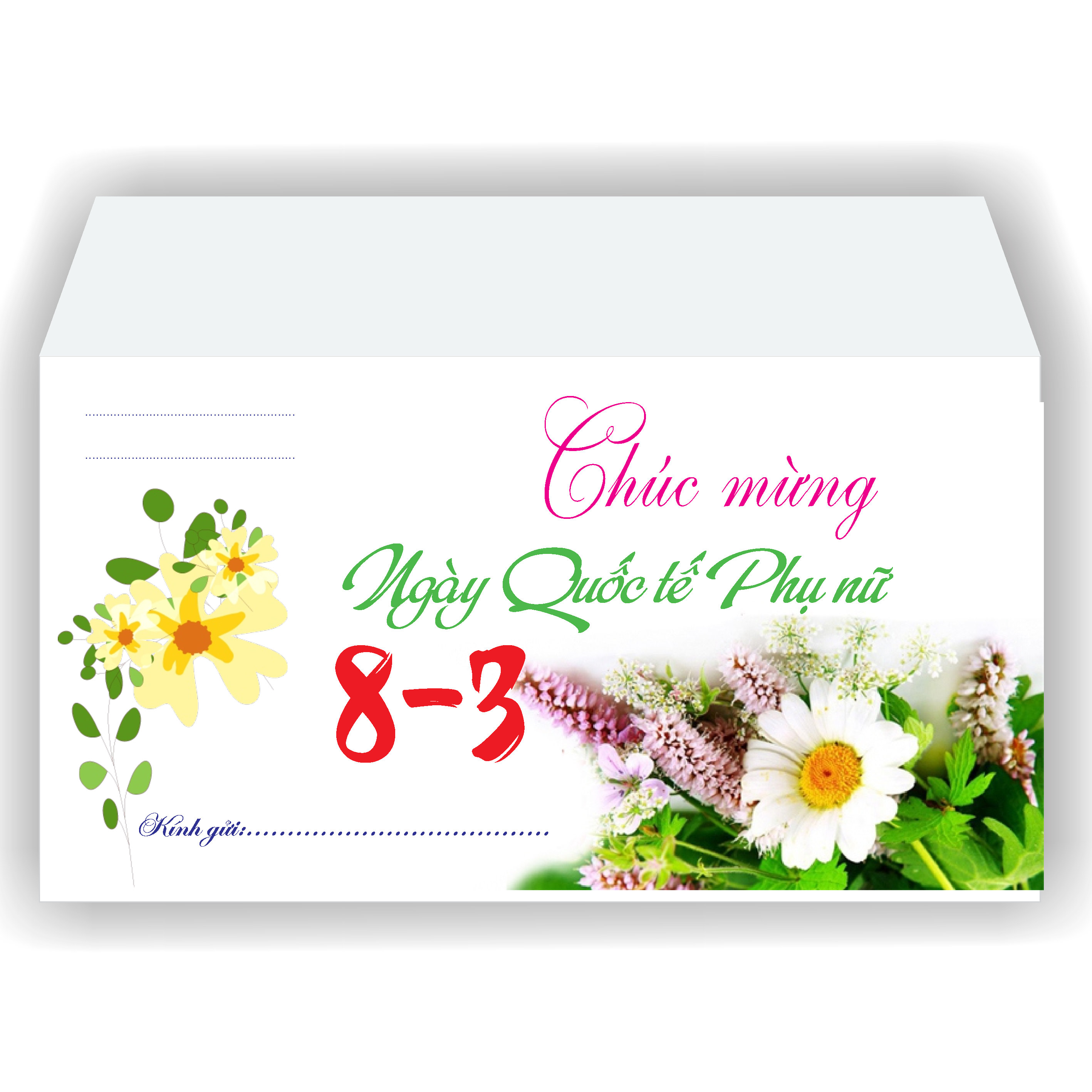 20 cái phong bì chúc mừng 8-3