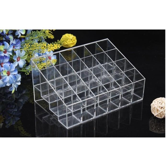 Khay Đựng Son - Mỹ Phẩm 24 Ô Nhựa Mika