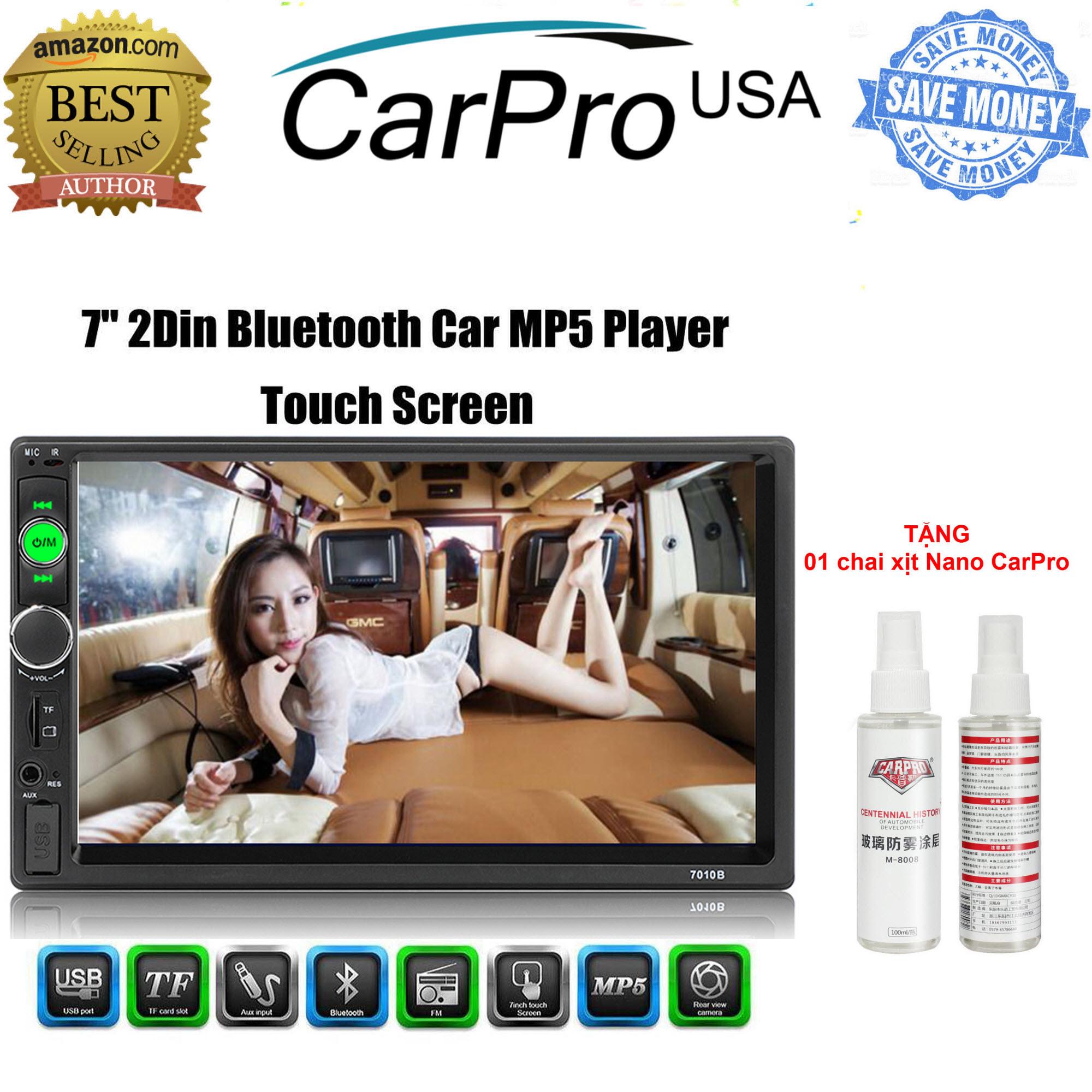 Combo Màn hình cảm ứng ô tô HD 1080 7 Inc 7010B Và Camera lùi 4 Led - HL 1116 - Tích hợp Bluetooth, đọc thẻ nhớ, usb nghe nhạc MP3, xem video định dạng MP5 Player - Bảo hành 6 tháng lỗi đổi mới + TẶNG 01 chai xịt Nano chống nước trị giá 139K
