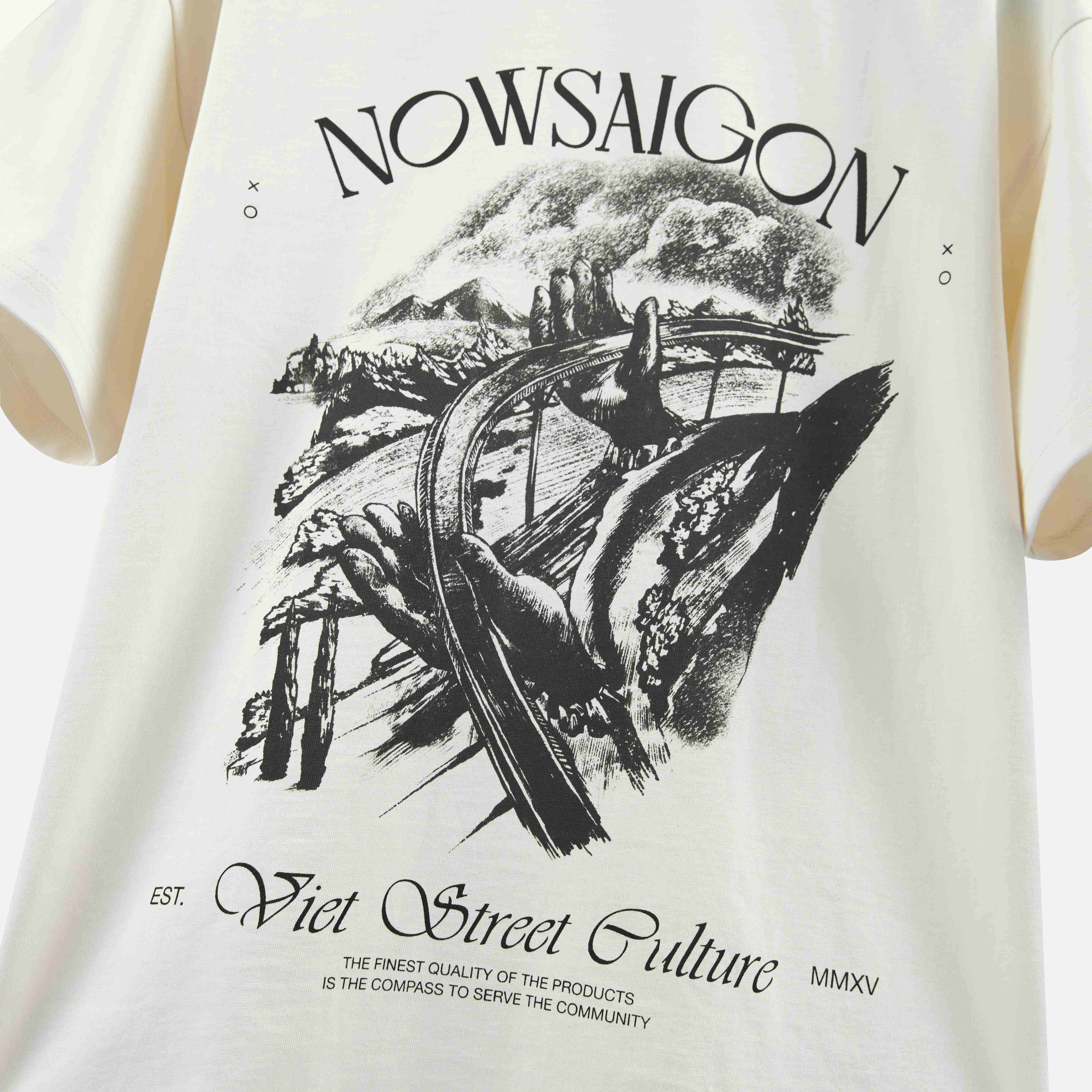 Áo thun NEEDS OF WISDOM Cầu Vàng Tee - Cream