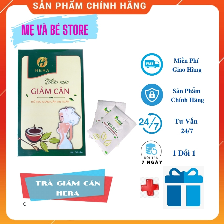Trà Thảo mộc Hera Plus dạng viên (30 viên) ĐÁNH TAN MỠ THỪA,GIÚP EO THON, DÁNG ĐẸP