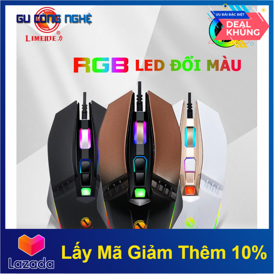 Chuột chuyên game Limeide X2 led RGB Chính hãng -dc3416
