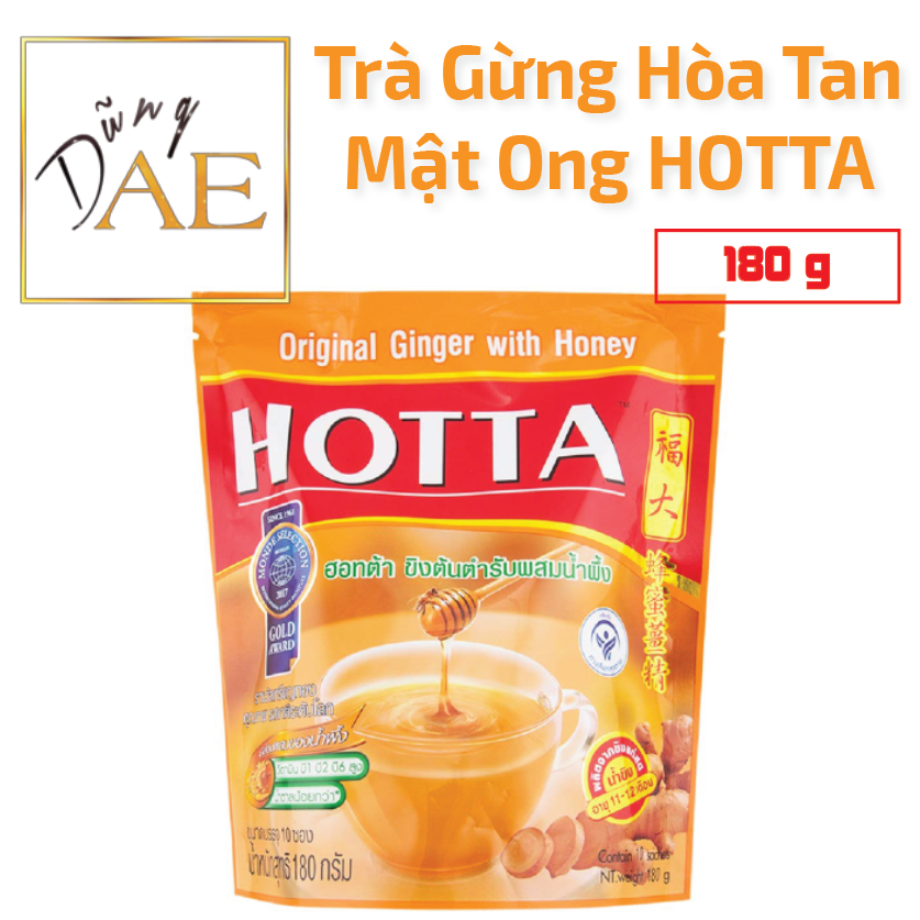 Trà gừng hoà tan hotta mật ong thái lan - original ginger with honey 180g