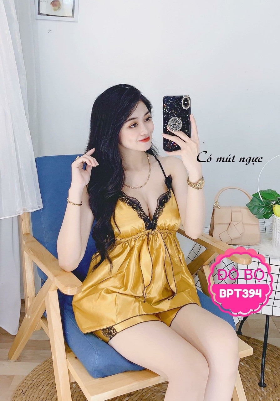Đồ ngủ phi bóng sexy ren lưng có mút freesize dưới 55kg(M033)