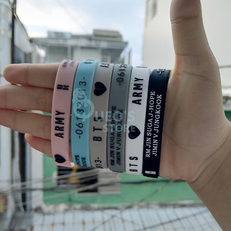 [HCM]Vòng cao su BTS in dập nổi cực xinh