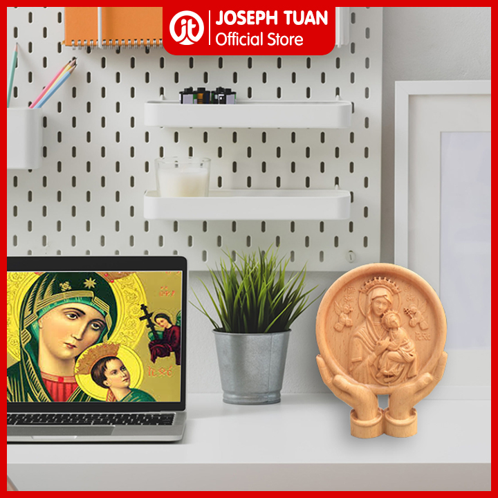 Tượng gỗ Đức Mẹ Hằng Cứu Giúp để bàn (Our Lady of Perpetual Help)