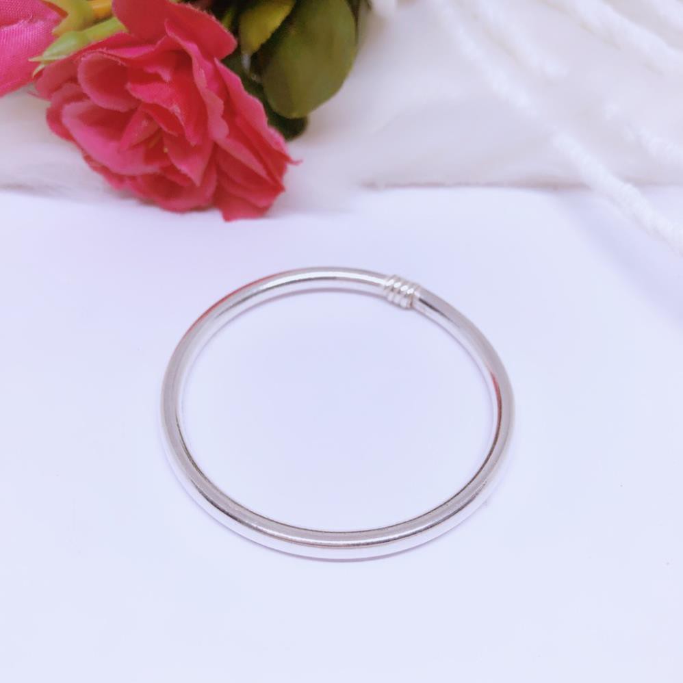 Lắc tay bạc thật cho bé mẫu lắc trơn dày dặn chuẩn bạc ta sáng đẹp-JQN gian hàng chính hãng cam kết Bạc chuẩn, Chất lượng không lo đen xỉn