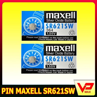 Combo 2 Viên Pin đồng hồ đeo tay Maxell SR621SW 364 Silver Oxide 1.55V