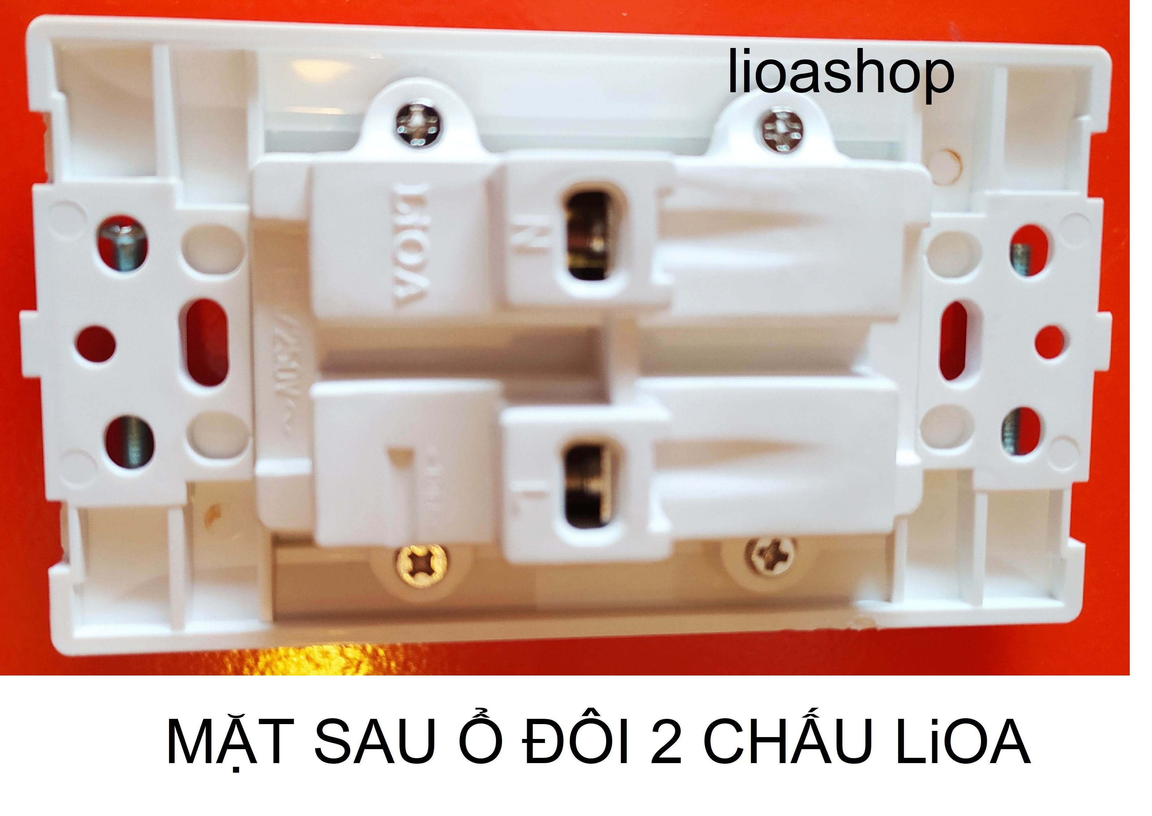 Ổ CẮM ĐÔI 2 CHẤU LiOA.