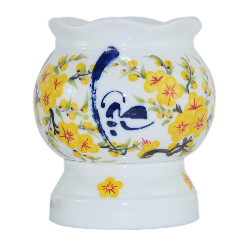 Đèn xông tinh dầu Bát Tràng size 15x10cm