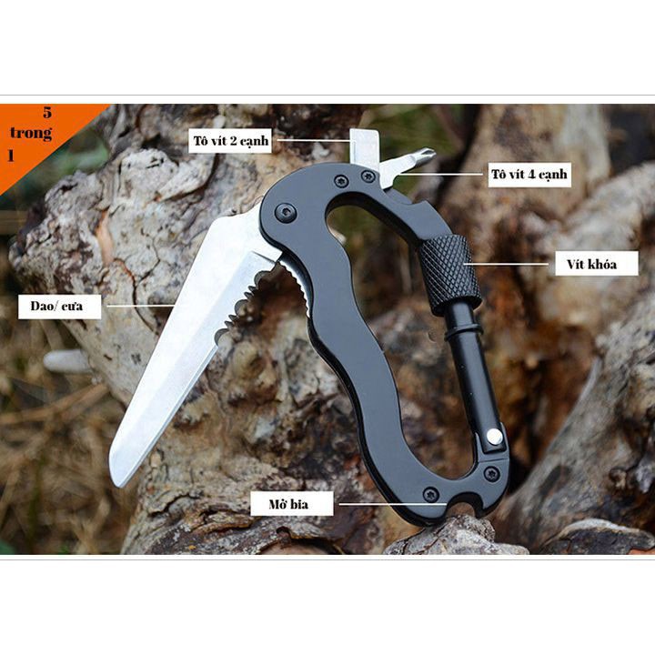 Móc khoá đa năng 6in1 cho dân phượt - GD0720