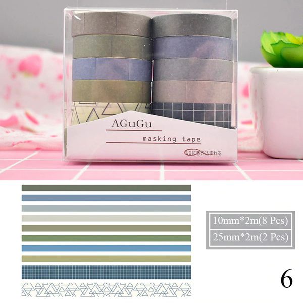 Washi tape set 10 cuộn trang trí scrapbook sổ tay planner ...