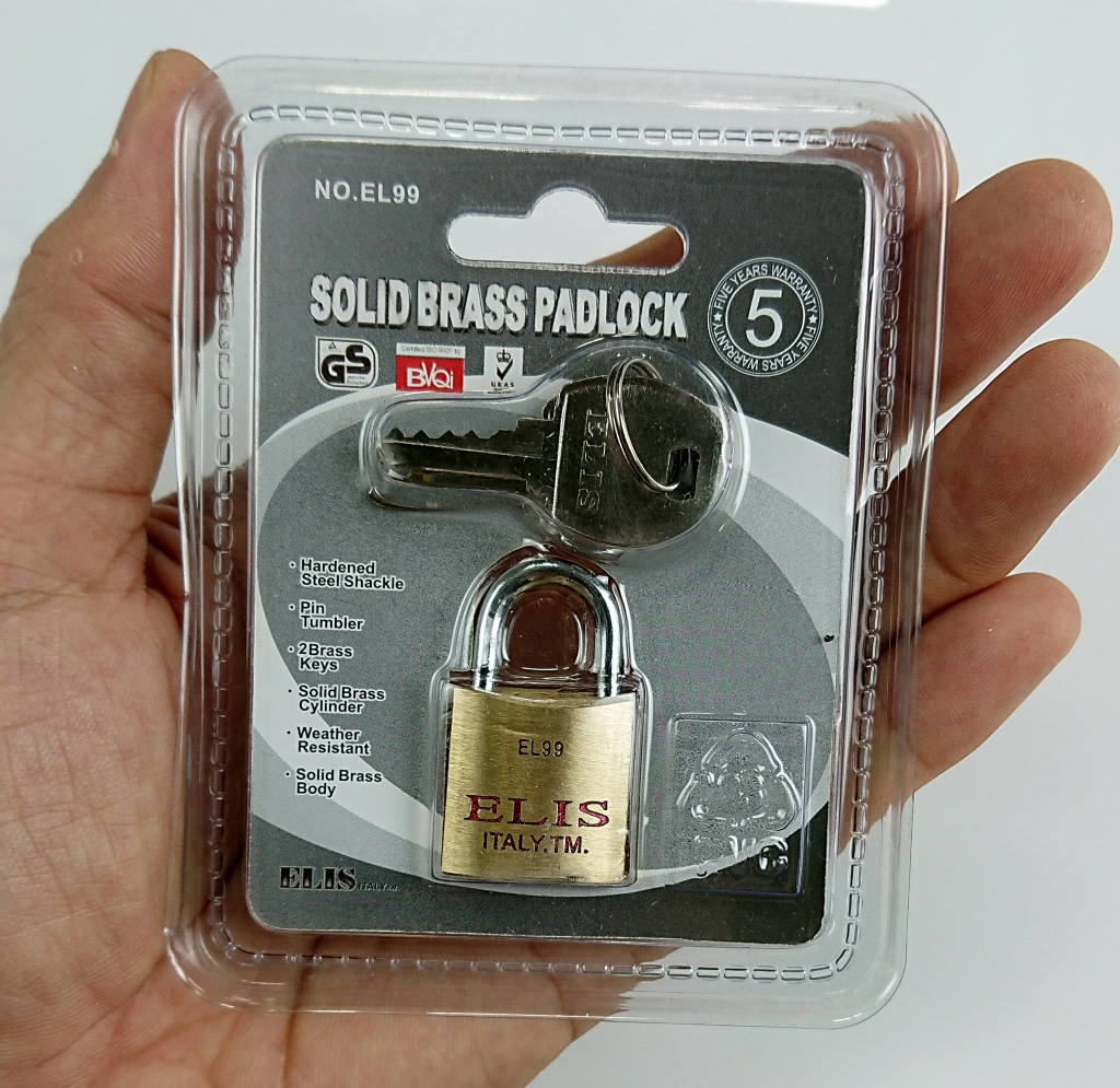 Ổ khóa Mini khóa vali cửa tủ túi xách Elis 20mm Solid Brass Padlock