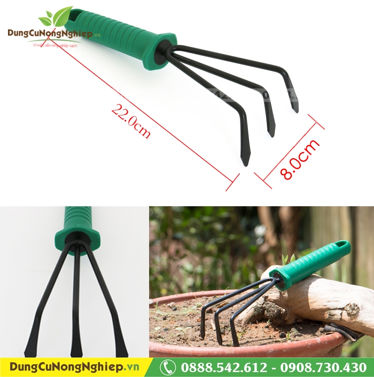 Hộp dụng cụ làm vườn lớn 5 món xanh