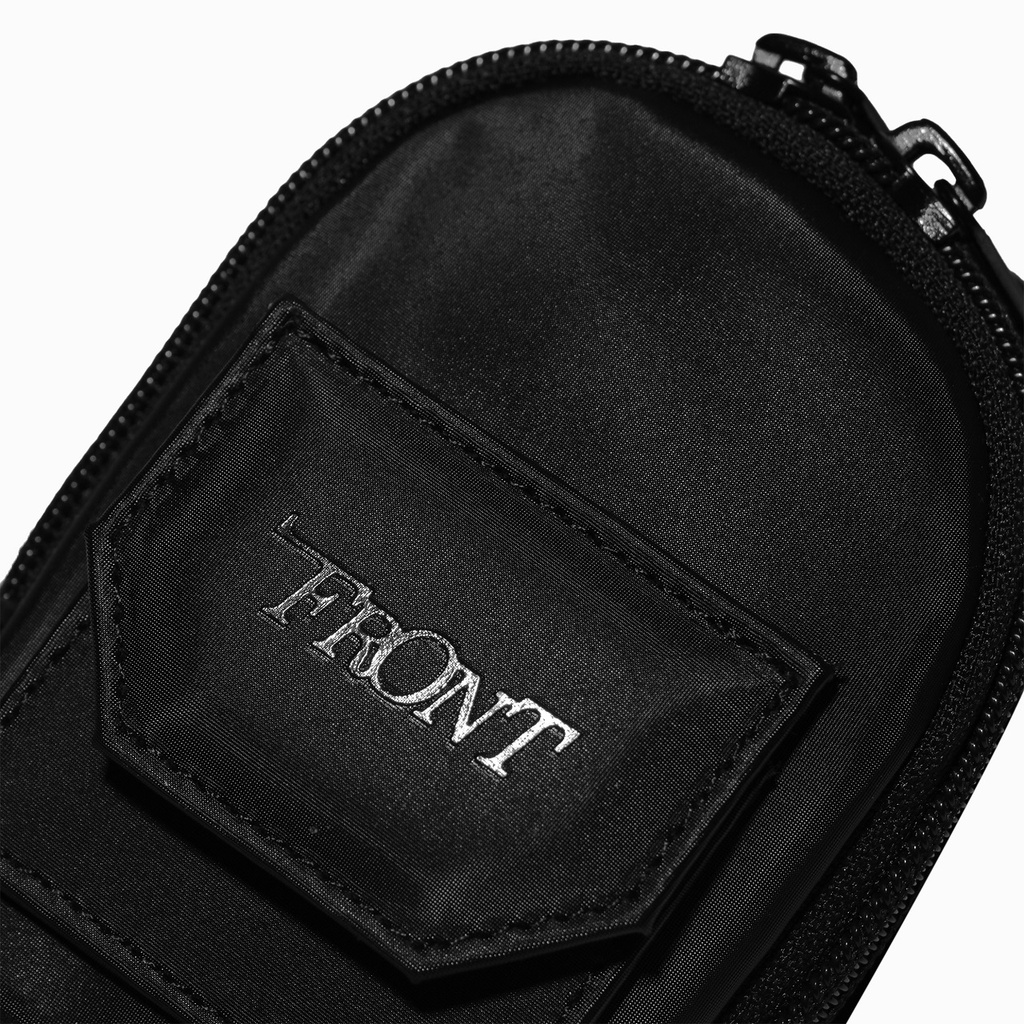 Front The Knight Backpack Keychain D922 - Black - S ♟ Móc Khóa Front Vải Polyester Chống Thấm Nước Màu Đen