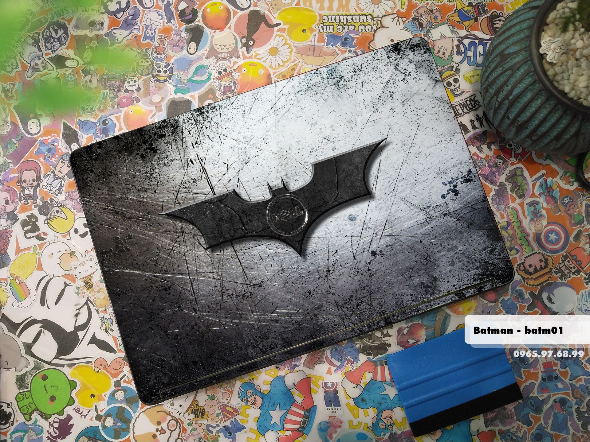 Decal Skin dán Laptop Dell mẫu Batman (inbox mã máy cho shop)