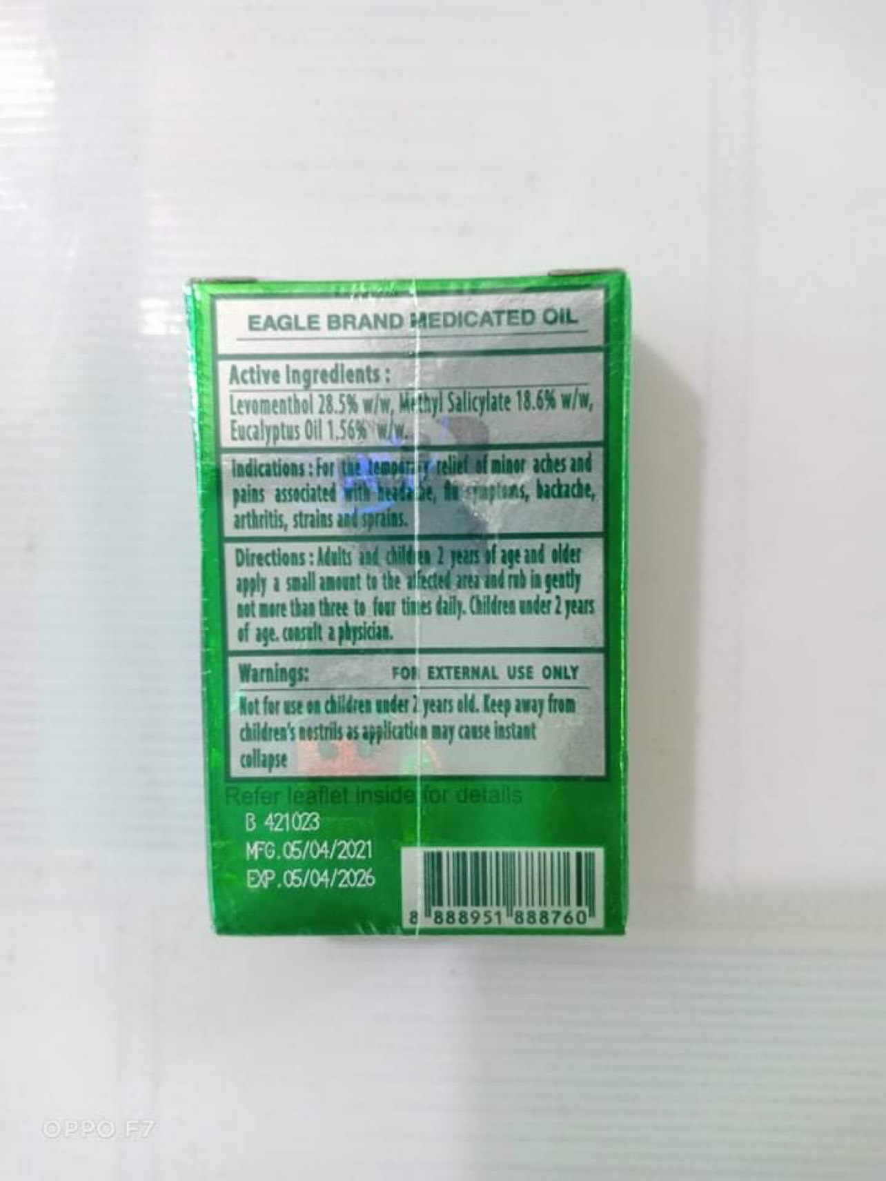 01 lô 12 chai  Dầu gió xanh con ó 3mL