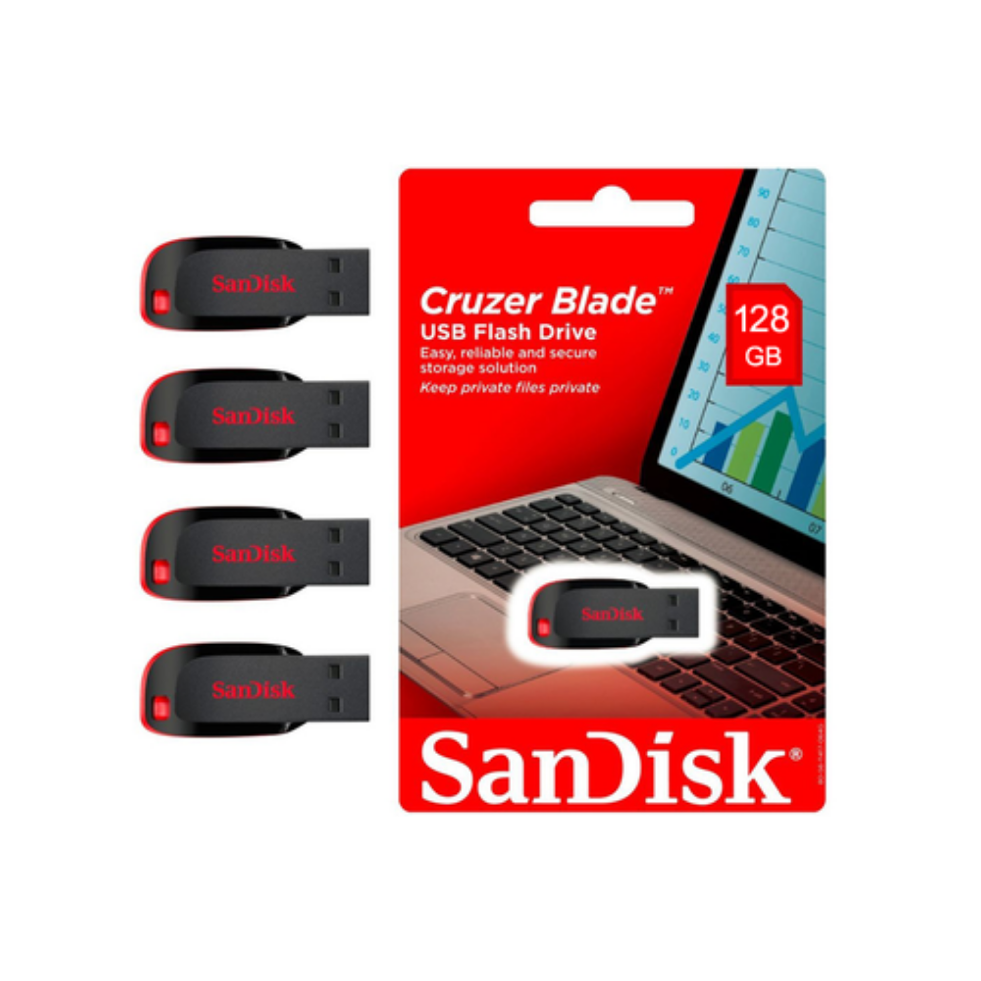 USB Sandisk Cruzer Blade CZ50 128GB (Đen) - Phụ Kiện 1986