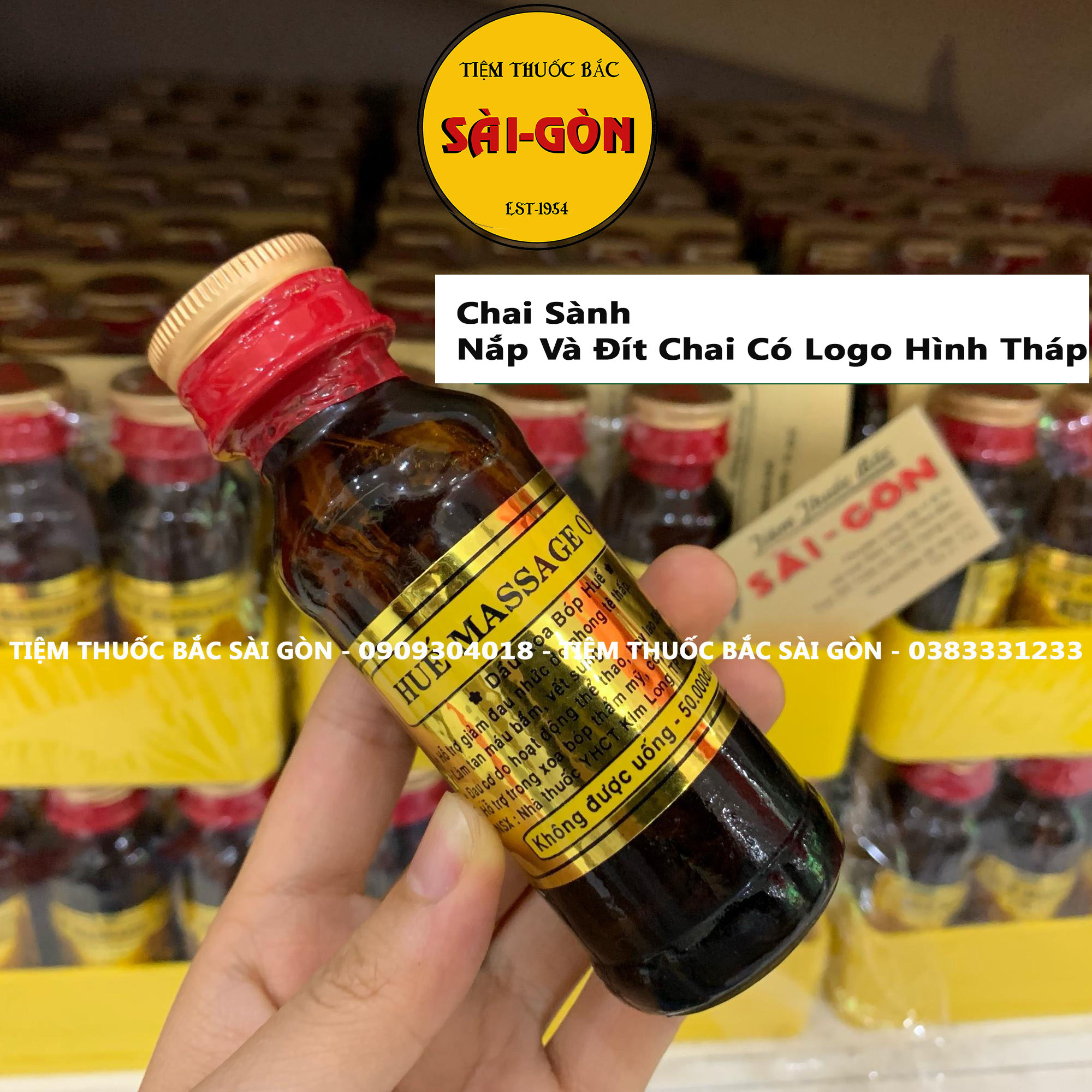 Dầu Massage Huế Kim Long Chai Sành