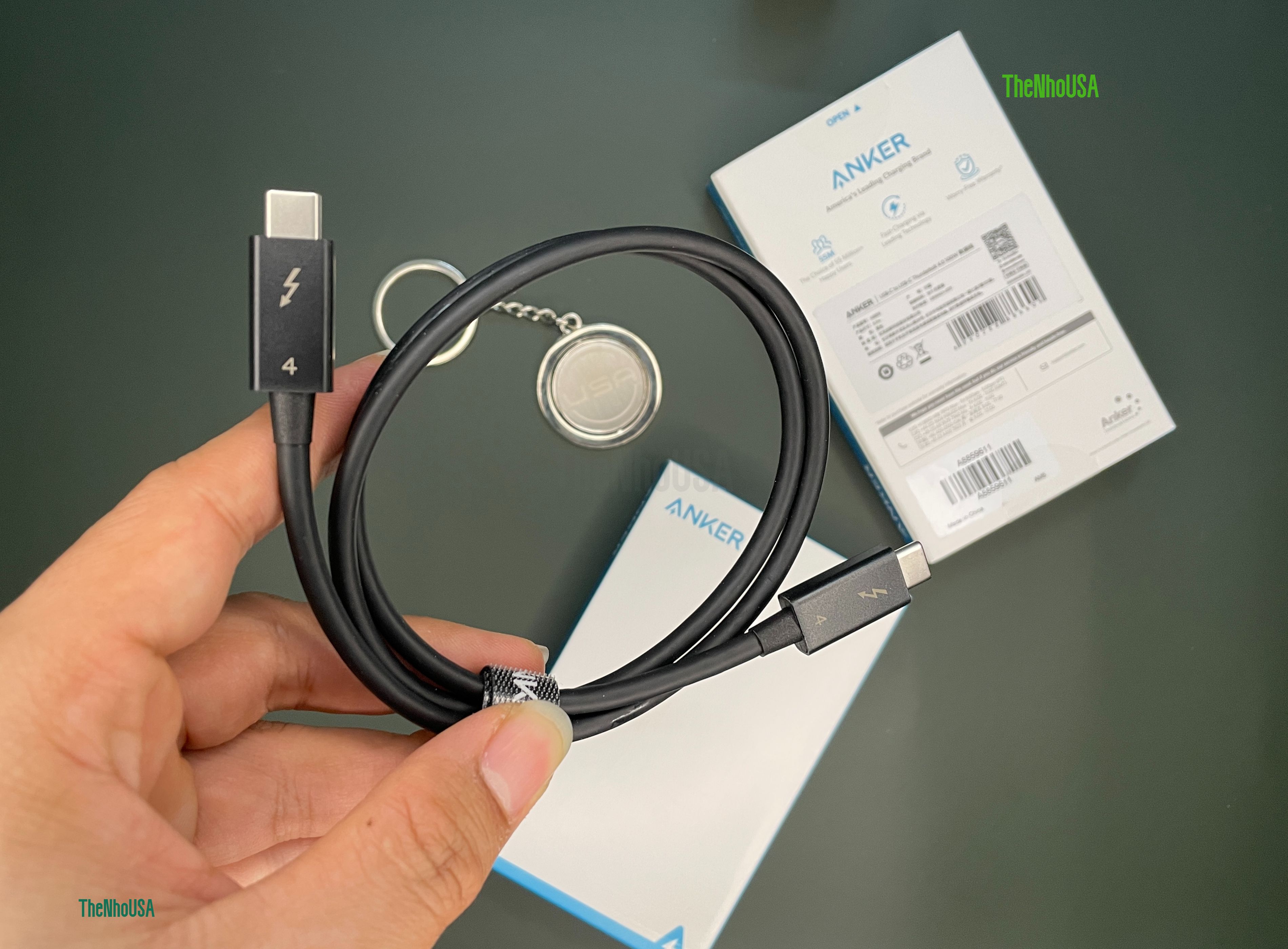 Cáp sạc nhanh Anker Thunderbolt 4 C - C - A8859 100W/40Gpbs - 8K display [BH 12T]