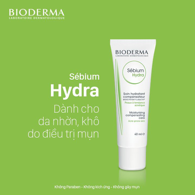 Kem dưỡng Bioderma Sebium Hydra cho da mụn 40ml