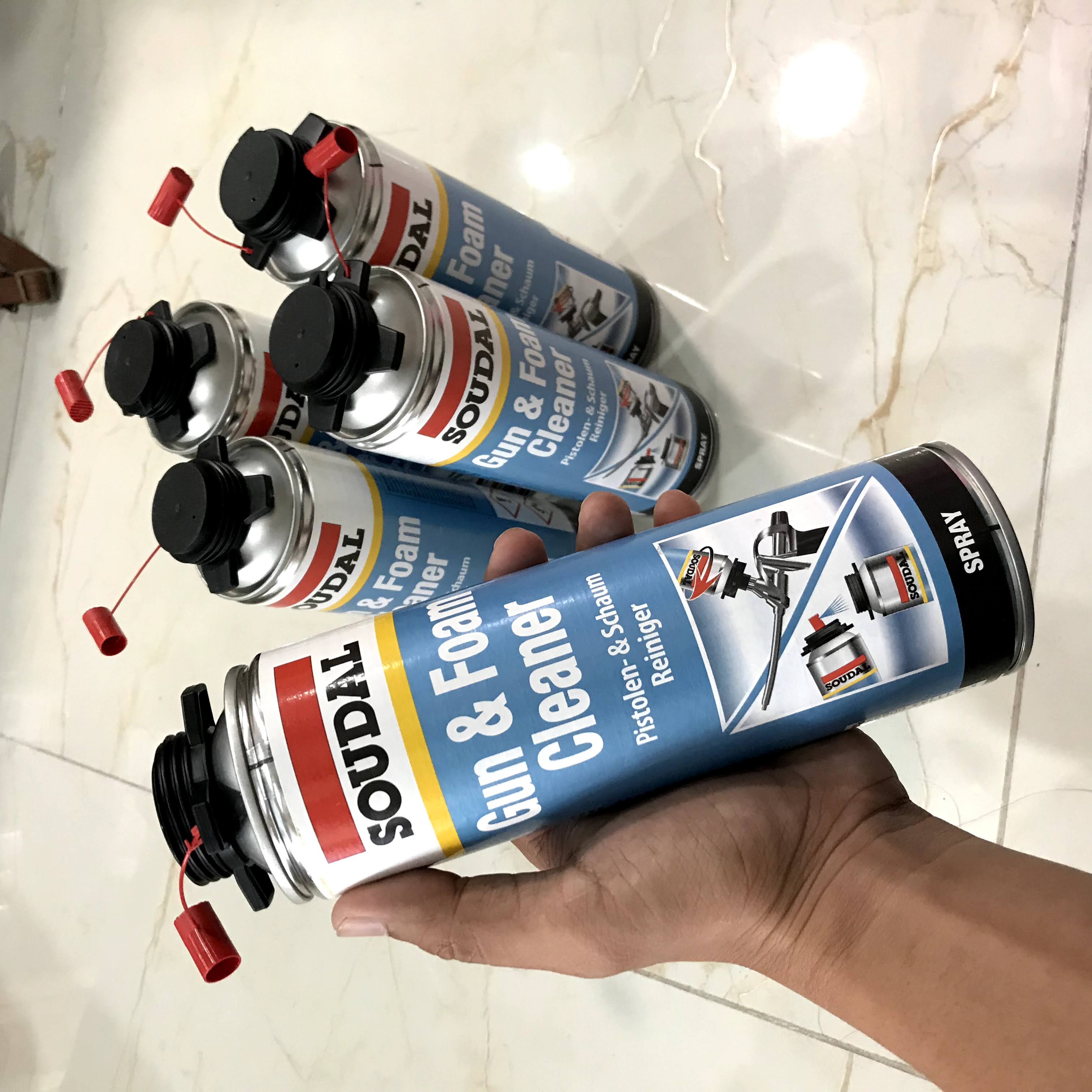 Nước rửa keo bọt nở (Foam) thương hiệu Soudal 500ml
