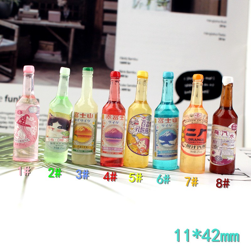[HCM]Mô Hình Chai Rượi Hàn Quốc Fresh Phụ Kiện Trang Trí Hoa Tai Móc Khoá [1 chai ]