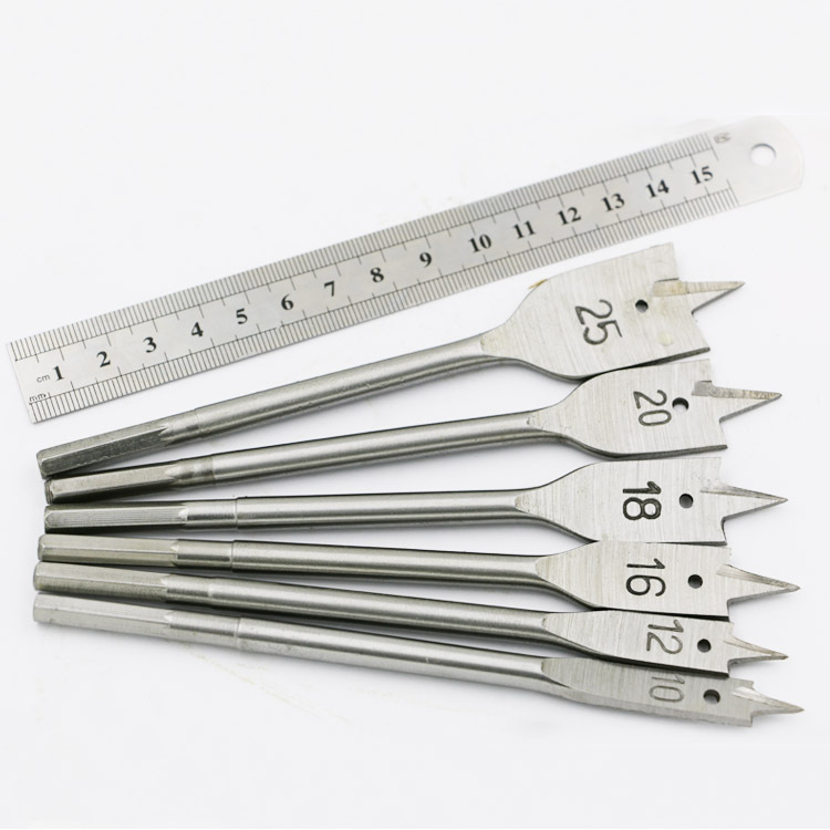 Bộ 6 mũi khoan khoét Gỗ đuôi cá phi từ 10-25mm