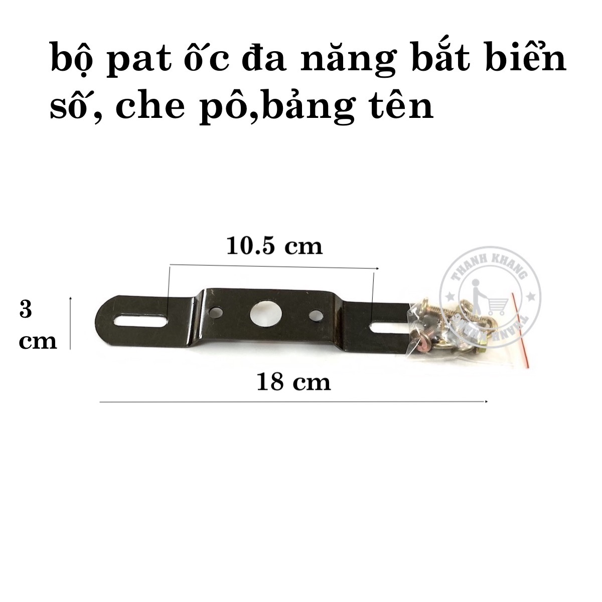 Bộ pat và ốc đa năng bắt biển số,che pô,bảng tên... CGV92