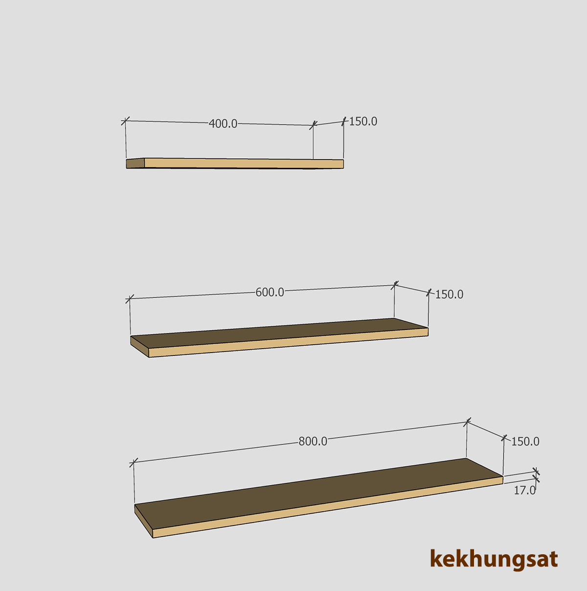 Kệ sách treo tường âm bát