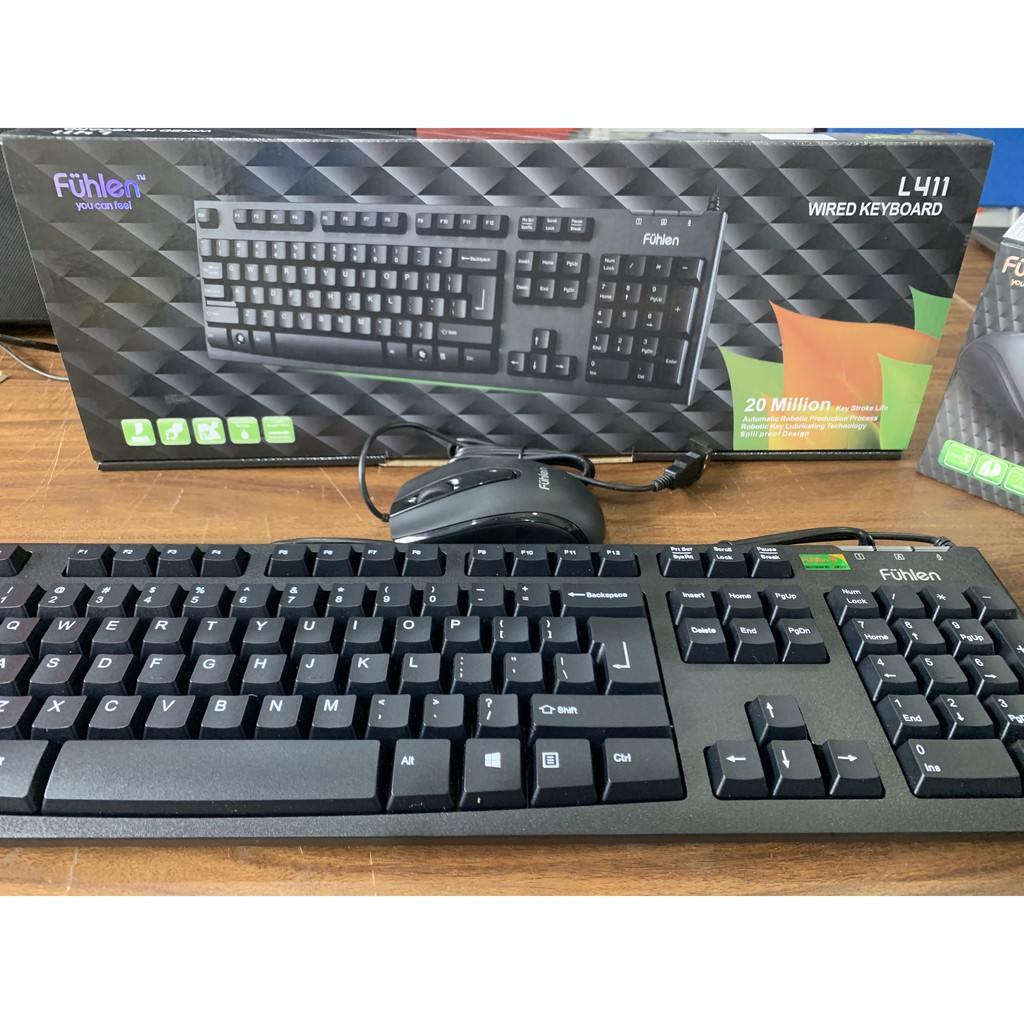 Combo Bộ Phím Chuột Logitech K120 + B100 có dây USB (Đen) - Chính hãng