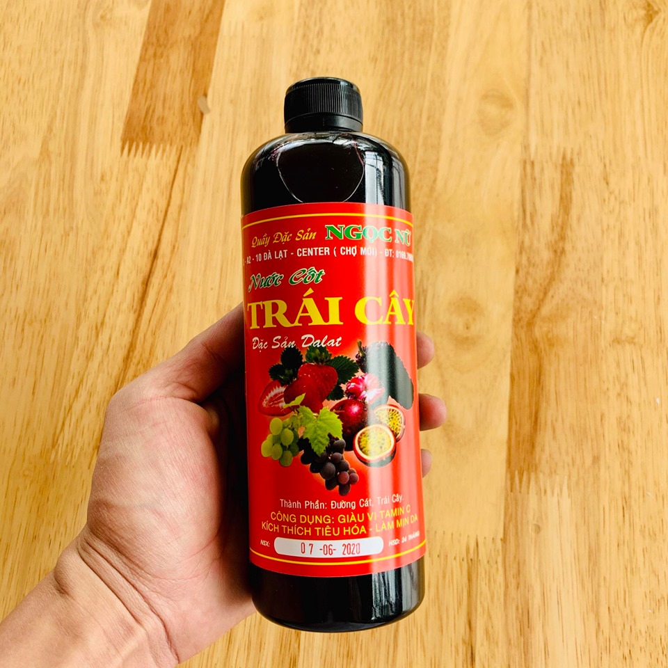 Nước Cốt Trái Cây Mix Đặc Biệt DLFRESH Đặc Sản Đà Lạt Chai 500ml