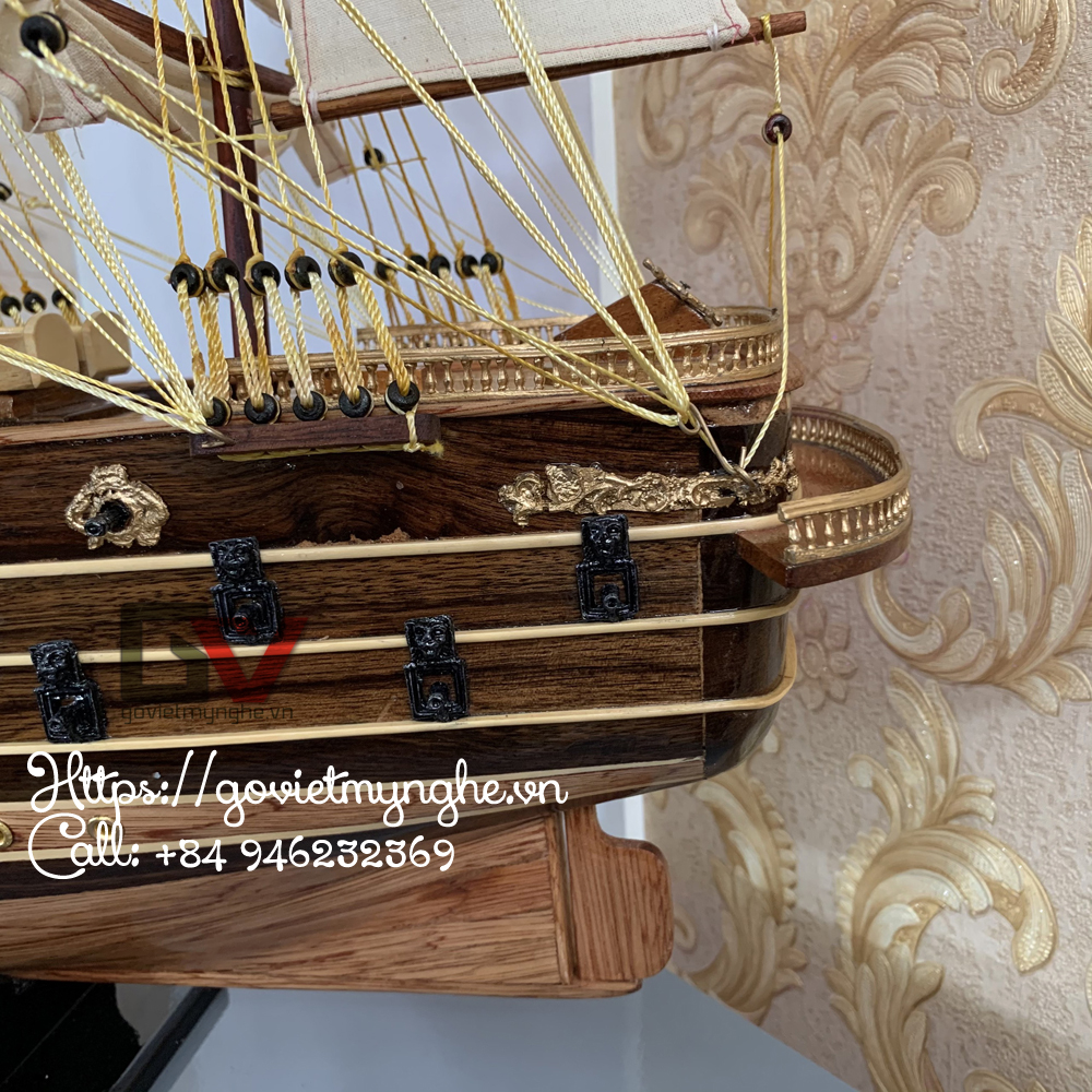 Mô Hình Thuyền Gỗ Chiến Cổ NAPOLEON 40cm (Loại 1)