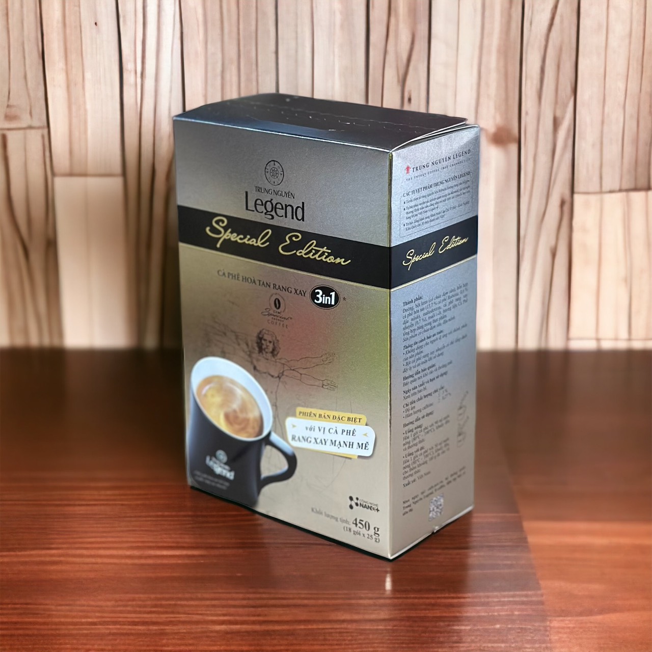 Cà phê hòa tan Trung Nguyên Legend Special Edition hộp giấy 450g( 18 gói x 24gam)
