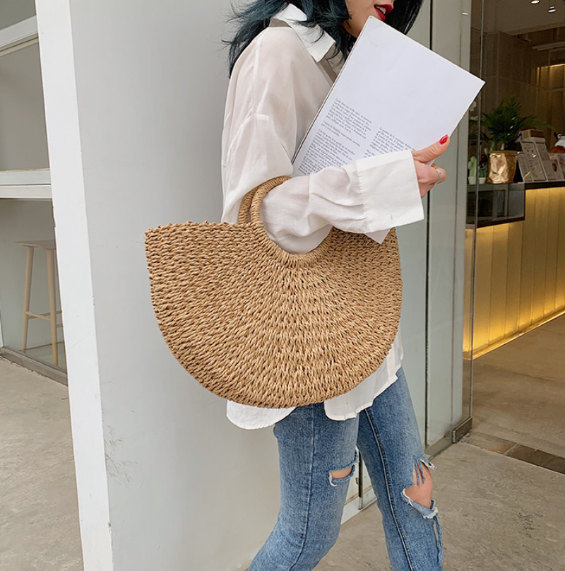 Túi cói thuyền kiểu Vintage