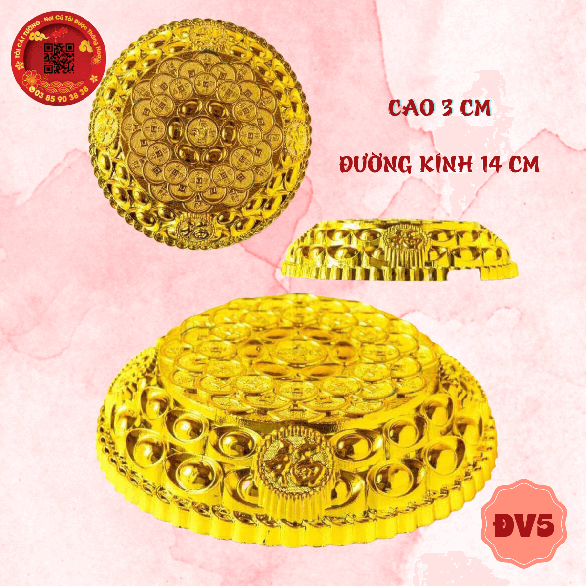 Set 10 đế vàng chữ phúc - TỎI CÁT TƯỜNG