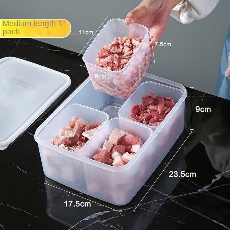 Hộp đựng thức ăn chia ngăn- khay thức ăn 4 ngăn- hộp chia thực phẩm