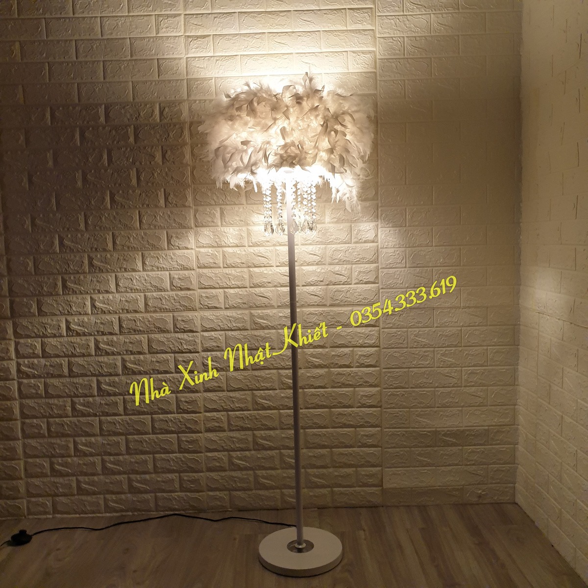 Đèn cây lông vũ, đèn trang trí đèn ngủ đủ màu